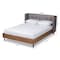 Baxton Studio Catarina Grey Upholstered Walnut Finished Full Size Platform Bed 159-9572 - alternate 8